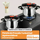 [COMPRE 1 LEVE 2] - KIT Panelas de Pressão TurboChef Aço Inoxidável - Á Prova de Explosões + Brinde: Kit Utensílios